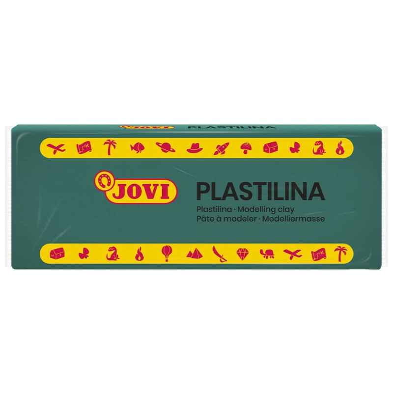 PLASTILINA CJ.15u. 150G VERDE OSCURO JOVI 7111