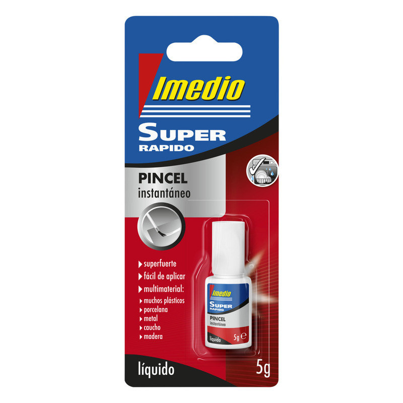 PEGAMENTO IMEDIO SUPER RAPIDO LIQUIDO BLISTER 5G PINCEL CAJA 6U 7001486