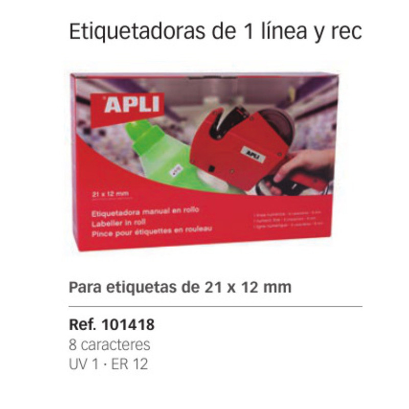MAQUINA ETIQUETAR APLI 1 LINEA 21*12 101418