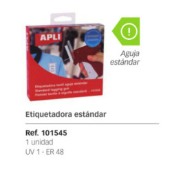 MAQUINA ETIQUETAR APLI NAVETES AGUJA STANDARD PARA COLGANTES 101545