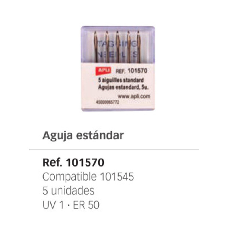 AGUJA STANDARD PARA MAQUINA ETIQUETAR APLI NAVETES 101570