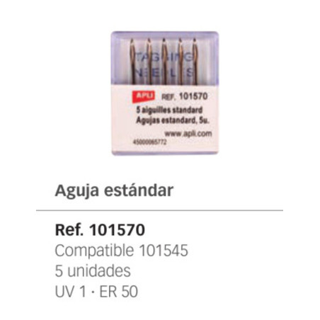 AGUJA STANDARD PARA MAQUINA ETIQUETAR APLI NAVETES 101570