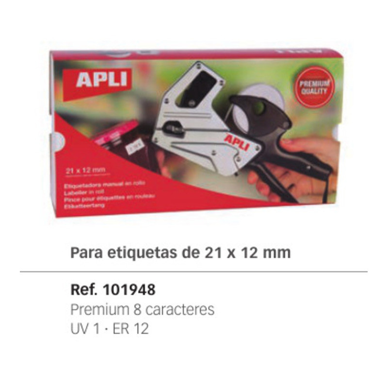 MAQUINA ETIQUETAR APLI 1 LINEA 21*12 ALUMINIO 101948