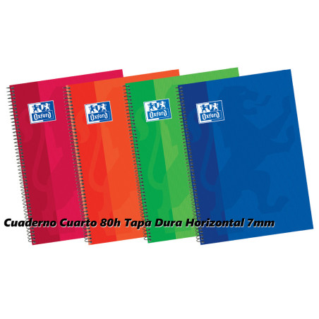 CUADERNO ENRI OXFORD SCHOOL TAPA EXTRA CUARTO 80H HZTAL 400043979