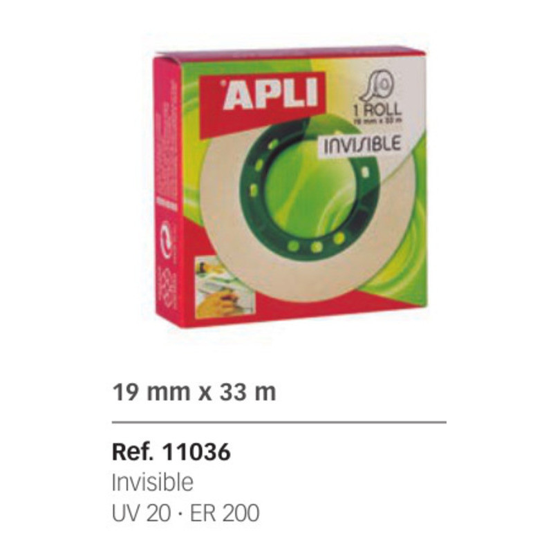 CINTA ADHESIVA APLI INVISIBLE 33*19 REF 11036