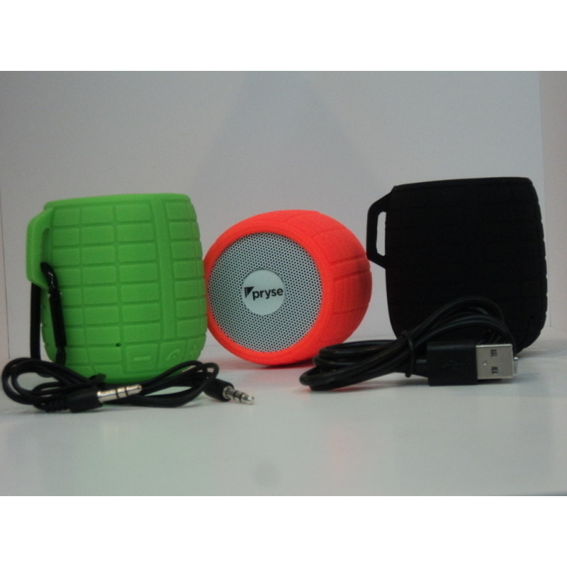 ALTAVOZ PRYSE BLUETOOTH 5W 500MAH GOMA NARANJA C/MOSQUETON 9110003 ^