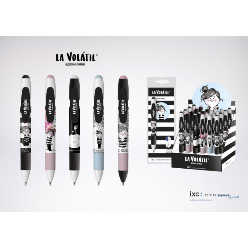 BOLIGRAFO INOXCROM COMPACT LA VOLATIL SURTIDO 013242 UNIDAD