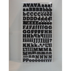 LETRA ADHESIVA APLI GOMAESPUMA RELIEVE NEGRO BLISTER 290U 13887