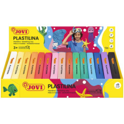 PLASTILINA CJ.15u. 150G COLORES SURTIDOS JOVI 71S