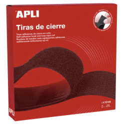 CINTA VELCRO APLI ADHESIVA NEGRA 20MM*25M CAJA 17018