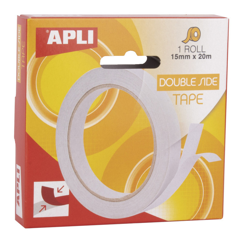 CINTA ADHESIVA APLI DOBLE CARA 20M*15MM CLASSIC 17723
