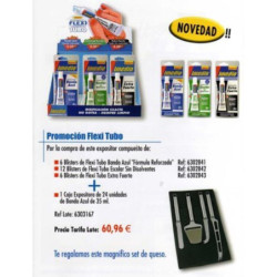 PEGAMENTO IMEDIO FLEXI TUBO  LOTE B.AZUL ESCOLAR COLA BLANCA 20ML EX 24U ^