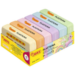 PLASTILINA CJ.6 UDS 50G COLORES PASTEL JOVI 70/6P