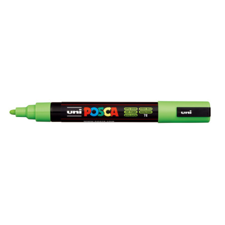 MARCADOR UNI-BALL POSCA PC-5M PUNTA REDONDA 1,8-2,5MM VERDE MANZANA -72-