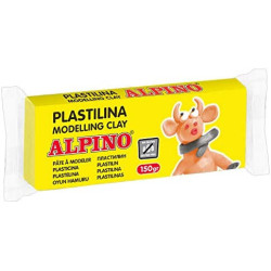 PLASTILINA CJ 12u. 150G AMARILLO CLARO ALPINO