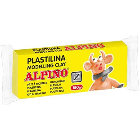 PLASTILINA CJ 12u. 150G AMARILLO CLARO ALPINO
