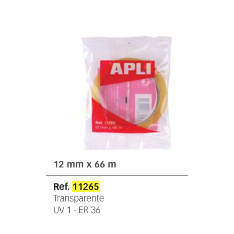 CINTA ADHESIVA APLI 66*12 C/12U 11265