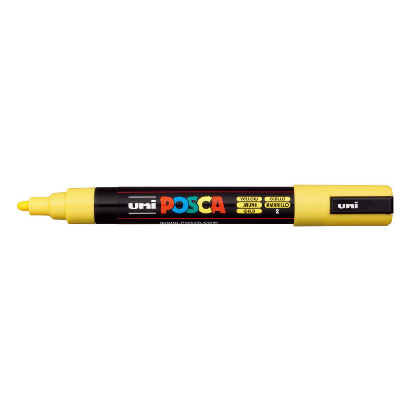 MARCADOR UNI-BALL POSCA PC-5M PUNTA REDONDA 1,8-2,5MM AMARILLO -2- 152645000