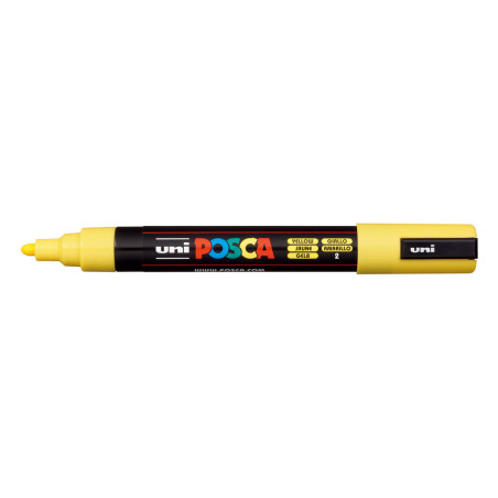 MARCADOR UNI-BALL POSCA PC-5M PUNTA REDONDA 1,8-2,5MM AMARILLO -2- 152645000