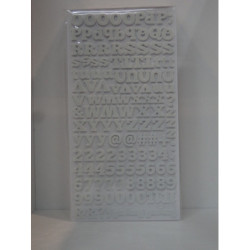 LETRA ADHESIVA APLI GOMAESPUMA RELIEVE BLANCO BLISTER 290U 13886