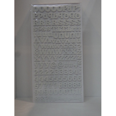 LETRA ADHESIVA APLI GOMAESPUMA RELIEVE BLANCO BLISTER 290U 13886