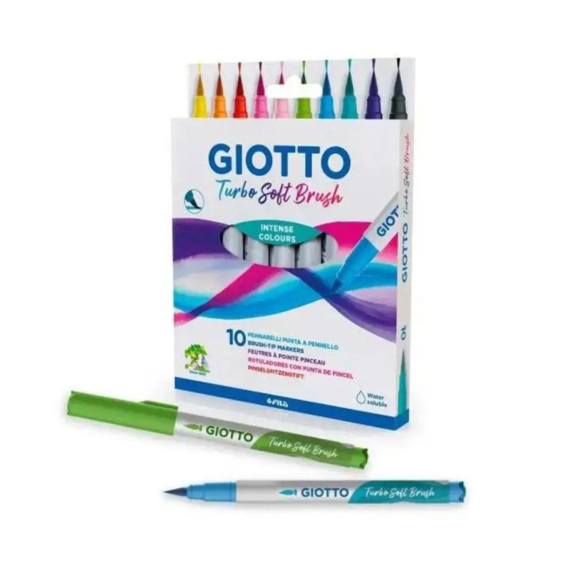 ROTULADOR GIOTTO TURBO SOFT BRUSH PINCEL FILA 10 COLORES F426800