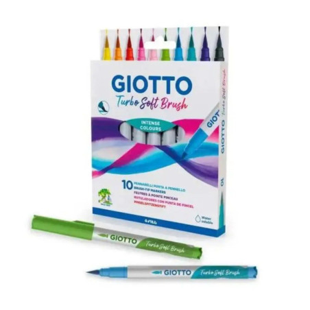 ROTULADOR GIOTTO TURBO SOFT BRUSH PINCEL FILA 10 COLORES F426800