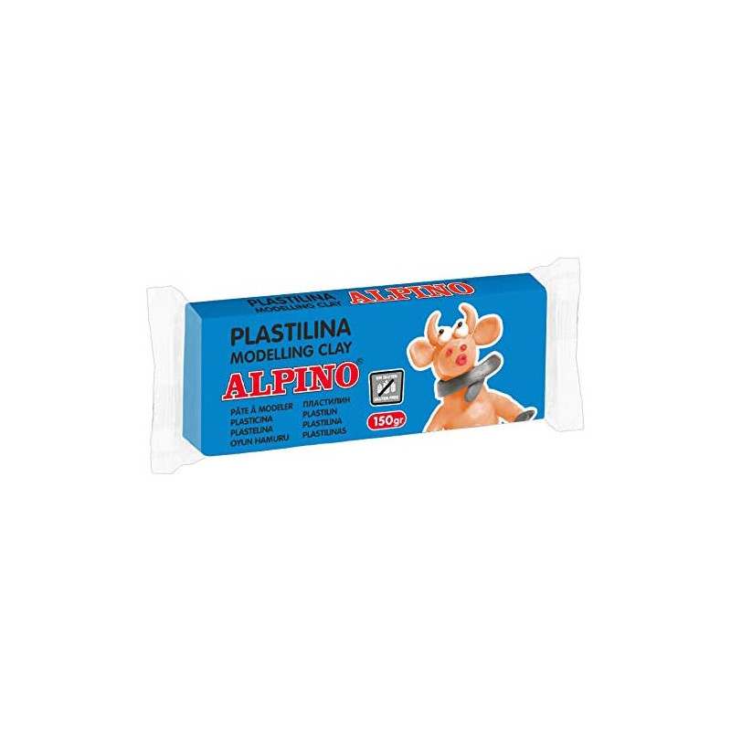 PLASTILINA CJ 12u. 150G AZUL CELESTE  ALPINO