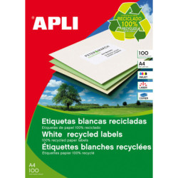 ETIQUETAS APLI I/L/C RECICLADAS A-4 210*297    100H 12070