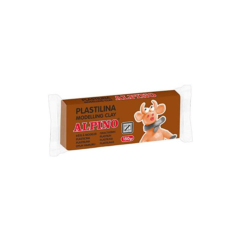 PLASTILINA CJ 12u. 150G MARRÓN ALPINO