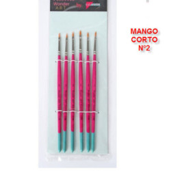 PINCEL PRYSE 61020 Nº  2 MANGO CUADRADO CORTO SINT. LENGUA GATO 6102002