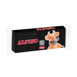 PLASTILINA CJ 12u. 150G NEGRO ALPINO