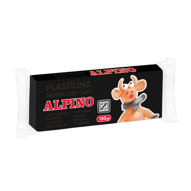 PLASTILINA CJ 12u. 150G NEGRO ALPINO