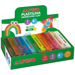 PLASTILINA CJ 12u. 150G COLORES SURTIDOS ALPINO
