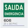 LETRERO PVC 21*30 SALIDA EMERGENCIA LUMINISCENTE MOD 606