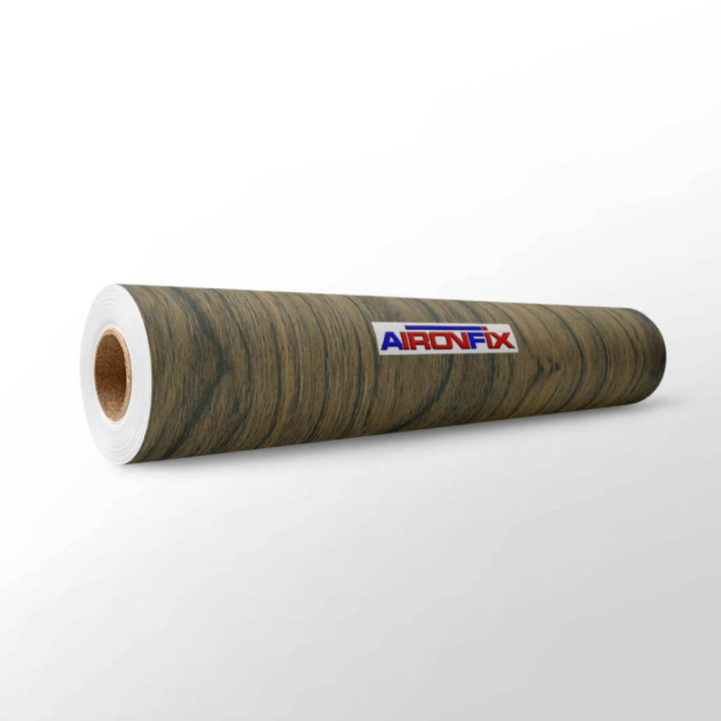 FORRO ADHESIVO 0,45*20M AIRONFIX MADERA CASTAÑO 4 OSCURO 67131