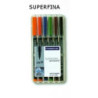ROTULADOR STAEDTLER LUMOCOLOR SUPER 6 COLORES 313WP6