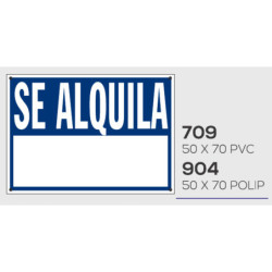 LETRERO POLIPROPILENO ACANALADO 50*70  SE ALQUILA AZUL MOD.904