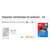 ETIQUETAS APLI L/C A-4 POLIESTER PLATA INTERPERIE 63,5*29,6 20H 10070