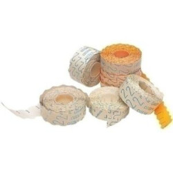 ETIQUETAS MAQ. METO 19*16 ECOM2 NARANJA PERMANENTE ROLLO 1200U ^