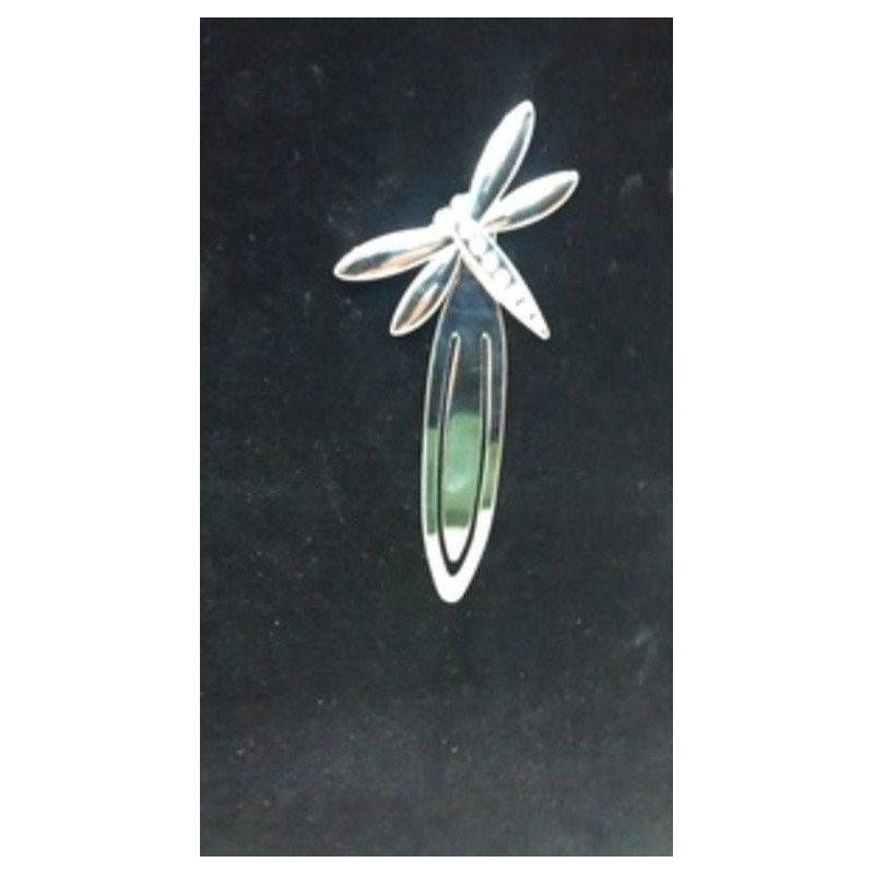 PUNTO LIBRO METAL CROMADO C/CRISTALES LIBELULA ABAIMPORT 53787 ^