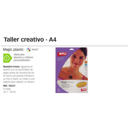 PAPEL APLI HOBBY LINE PLASTICO MAGICO 254 MICRAS 4H