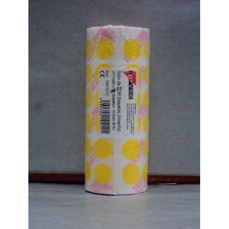 ETIQUETAS PRYSE GOMETS ROLLO CIRCULO 15 AMARILLO 1041012