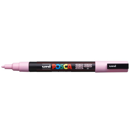 MARCADOR UNI-BALL POSCA PC-3M PUNTA REDONDA 0,9-1,3MM ROSA CLARO -51-