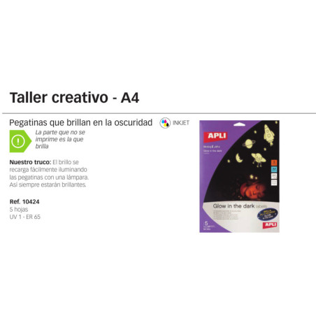 PAPEL APLI HOBBY LINE LUMINISCENTE 5H 10424