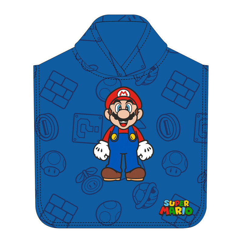 PONCHO DE MICROFIBRA SUPER MARIO 2023SMAR013 SAFTA23 VAC
