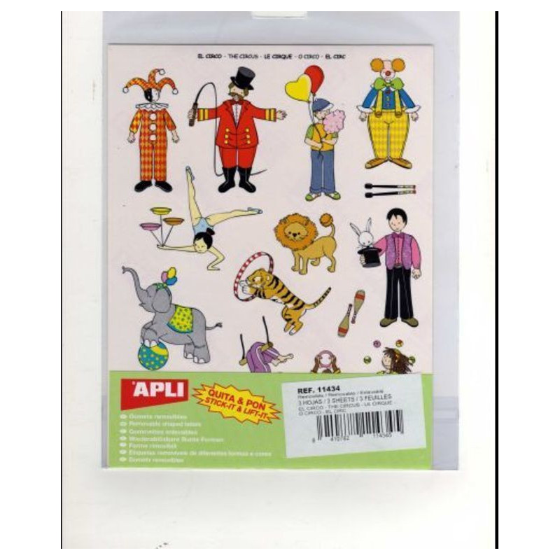 ETIQUETAS APLI GOMETS EL CIRCO 3H REF.11434 ^