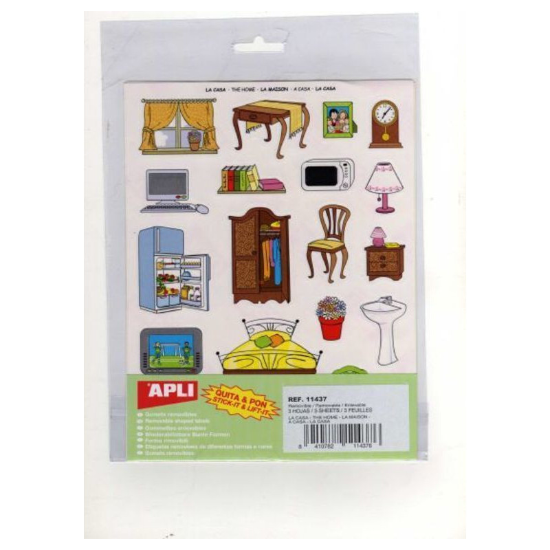 ETIQUETAS APLI GOMETS LA CASA 3H REF.11437 ^
