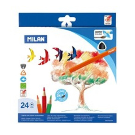 LAPIZ MILAN ACUARELABLE MINA 2,9MM CAJA CARTON 24U 0742324