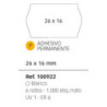 ETIQUETAS MAQ. APLI 26*16 BLANCO PERMANENTE P+T ROLLO 1000U PACK 6 ROLLOS